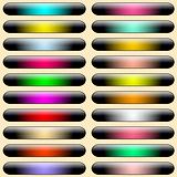 Web buttons 20 shiny assorted colors