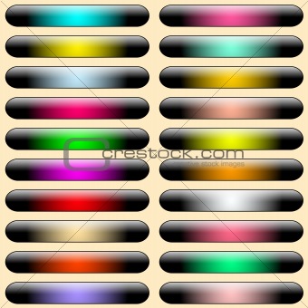 Web buttons 20 shiny assorted colors