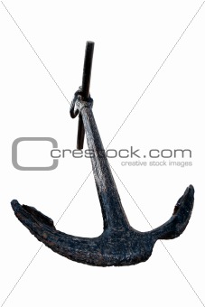 old historic black anchor