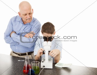 Science Teacher with Student