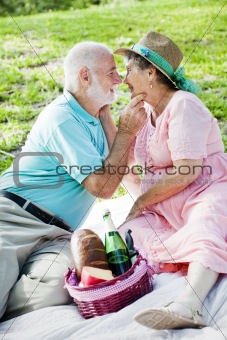 Senior Couple Gets Romantic