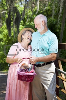 Senior Couple Has a Laugh