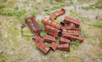 Heap of rusty iron garbage