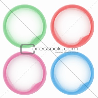 Abstract Pastel colorful aqua circles