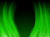 Green Flames. Color and forms are editable.