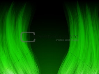 Green Flames. Color and forms are editable.