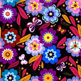 Seamless floral dark pattern