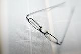 Eyeglasses Open on Book, Lensbaby