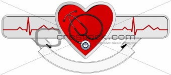 logo Heart and stethoscope