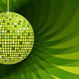 Disco ball green on abstract background