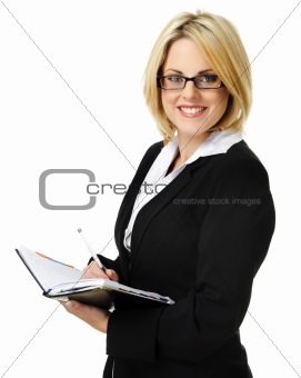 Attractive blond business woman