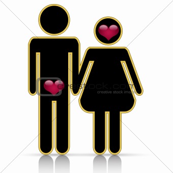 Male-female symbol of love
