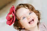 adorable baby-girl smile close-up