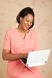 Businesswoman Using Netbook