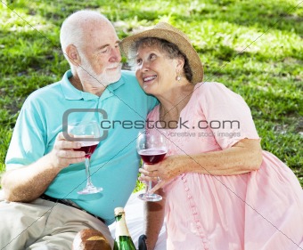Picnic Seniors with Wine