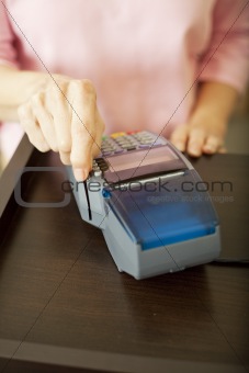 Swiping Debit Card