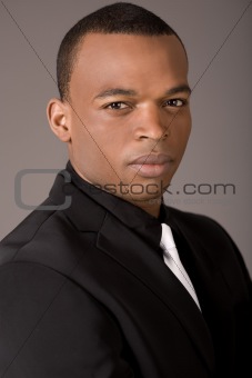Closeup of young black american