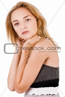 Portrait of young adult women model