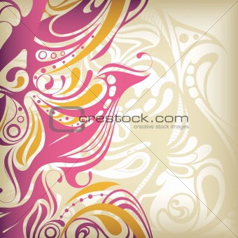 Abstract Floral Curve