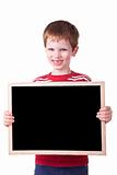 Kid Holding a black Board