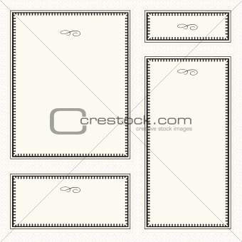 Matching Frame Set and Seamless Background Pattern