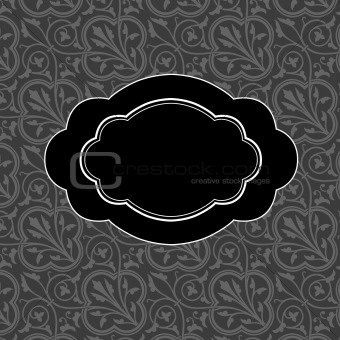Vector Oval Frame and Pattern