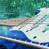 abstract musical background electric guitar