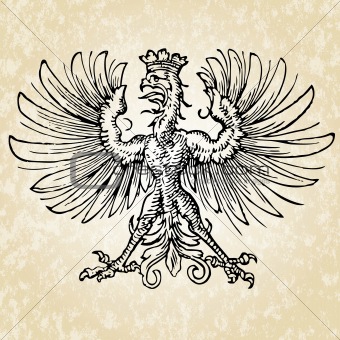 Vector Eagle and Crown Illustration