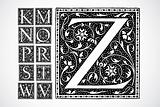 Vector Ornate Alphabet K-Z