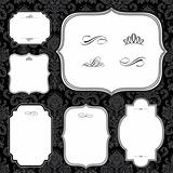 Vector Frame Set and Ornaments