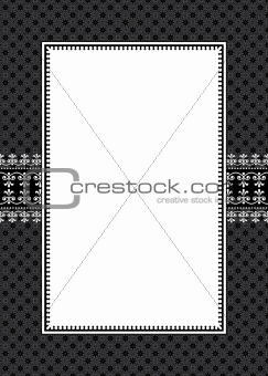 Vector Wide Decorative Frame and Pattern