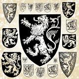 Vector Set of Medieval Crests and Shields