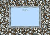 Vector Blue Ivy Pattern and Frame