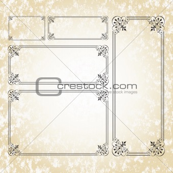 Vector Ornamental Frame Set