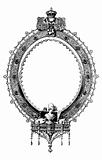 Vector Victorian Fancy Oval Frame
