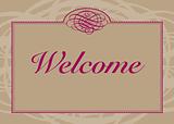 Vector Brown Welcome Frame