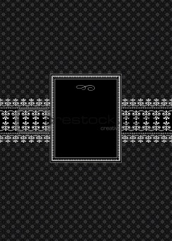 Vector Black Decorative Frame and Pattern