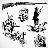 Vector Vintage Hunting Rifles and Graphics