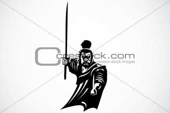 Vector Samurai Warrior