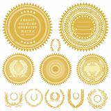Vector Gold Seals and Wreaths