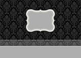 Vector Damask Pattern and Small Frame