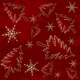 Red seamless Christmas pattern