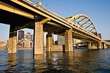 Yellow Bridge in Downtown Pittsburgh 