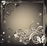 Beauty floral grunge background