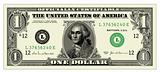 Vector One Dollar Bill