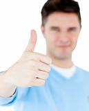 Positive man with thumb up 