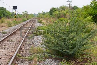 Along the railroad tracks