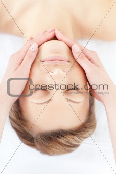 Attractive woman having a massage 
