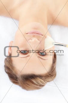 Smiling woman having a massage 