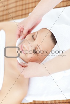 Young woman having a massage 
